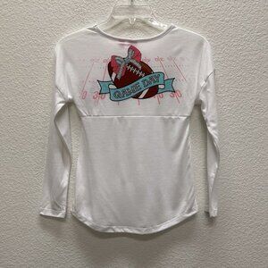 NWT J.Khaki Football JK Top Shirt Girl's Sz Small Screen Tees Game Day NEW